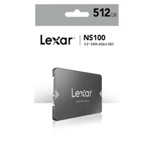 Lexar 512GB NS100 SATA III 2.5″ Internal SSD (LNS100-512RBNA)