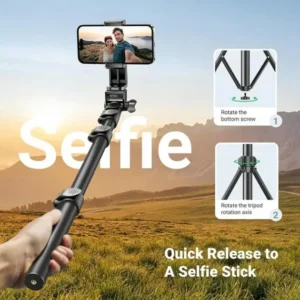 Ugreen LP680 Selfie Stick Tripod with Bluetooth Remote