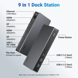 Ugreen CM615 9-in-1 USB-C Multifunction Docking Station